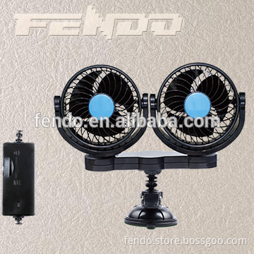 5inch steplesss speed 12v 24v vehicle fan universal suction cup cooling fan